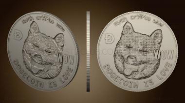 3D модель Криптовалюта dogecoin (STL)