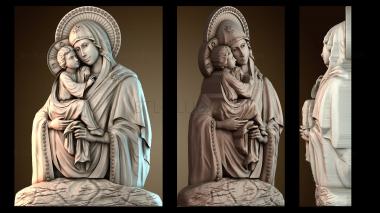 3D модель Икона Богородицы Почаевской без оклада (STL)