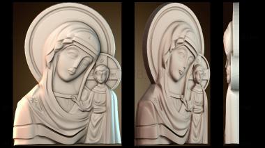 3D модель Икона без оклада Богоматерь Казанская (STL)