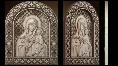 3D модель Икона Божией Матери Неувядаемый цвет (STL)