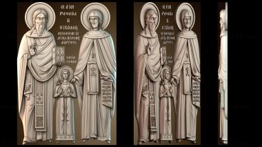 3D модель Святые мученики Рафаил, Николай и Ирина (STL)