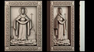 3D модель Икона Покрова Богородицы (STL)