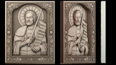 3D модель Икона Александр Невский (STL)