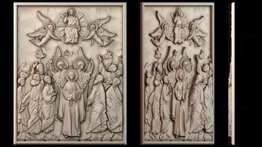 3D модель Икона Богородицы с апостолами (STL)