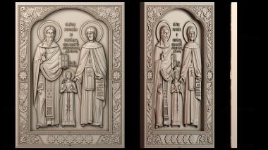 3D модель Икона святых великомучеников Рафаила, Николая и Ирины (STL)