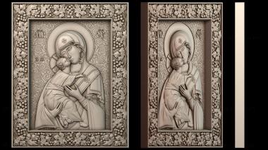 3D модель Икона Владимирской Божией Матери (STL)