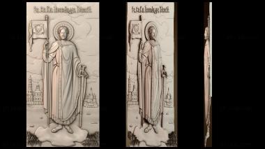 3D модель Икона Александр Невский (STL)