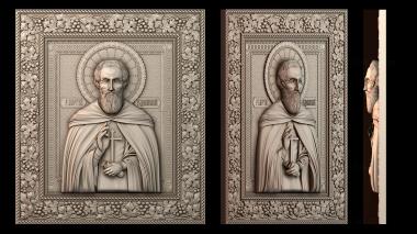 3D модель Икона Преподобный Сергий Радонежский (STL)