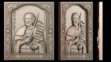 3D модель Икона Александр Невский (STL)