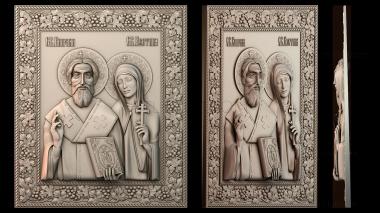 3D модель Икона святых мучеников Киприана и Иустины Антиохийских (STL)