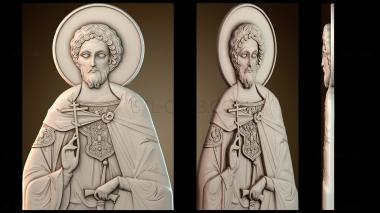 3D модель Икона Александр Невский (STL)