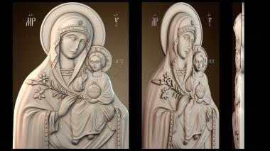 3D модель Икона Пресвятой Богородицы Неувядаемый Цвет (STL)