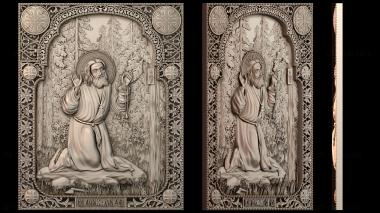 3D модель Икона Серафима Саровского (STL)