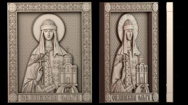 3D модель Икона Святой Княгини Ольги (STL)
