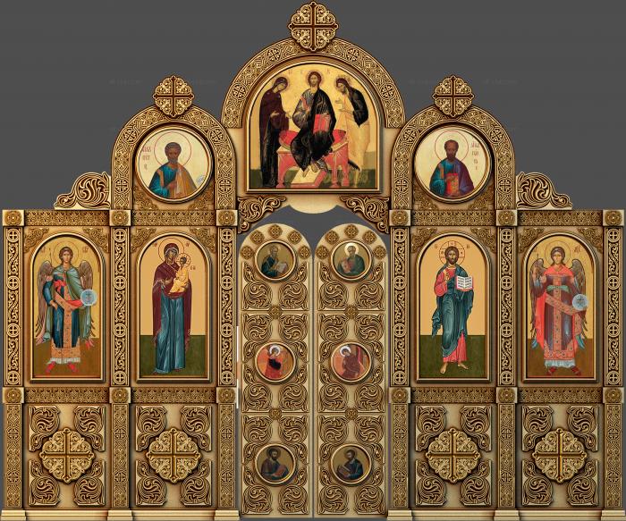 3D модель 3d модель православного иконостаса, stl формат для ЧПУ (STL)
