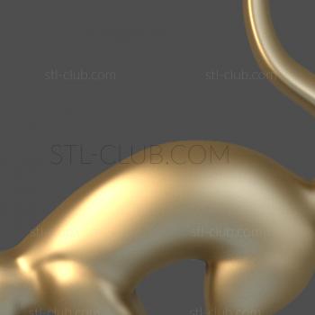 3D model Cat on a rock (STL)