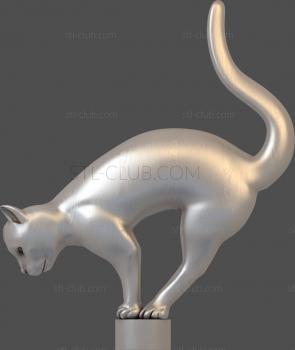 3D model Cat on a rock (STL)