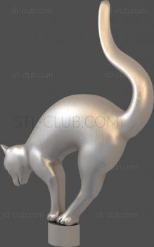 3D model Cat on a rock (STL)