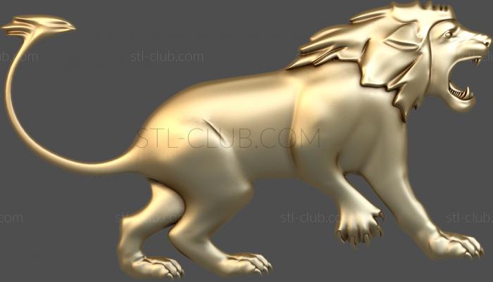 3d stl модель лев, артJV_0022