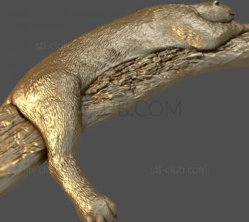 3D model Sleeping leopard (STL)