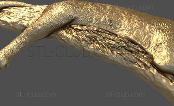 3D model Sleeping leopard (STL)