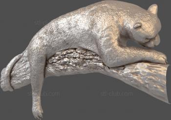 3D model Sleeping leopard (STL)