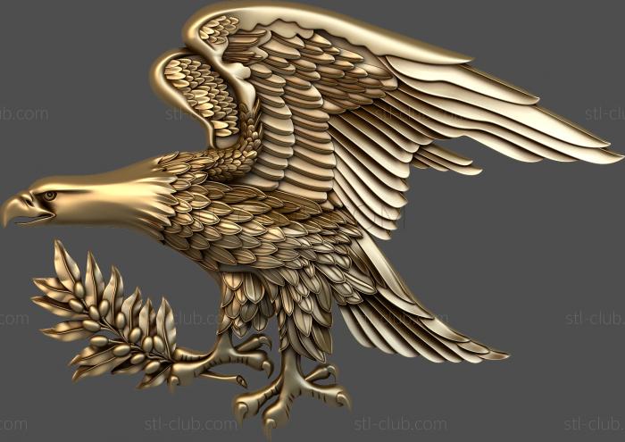 Eagle with olive branch