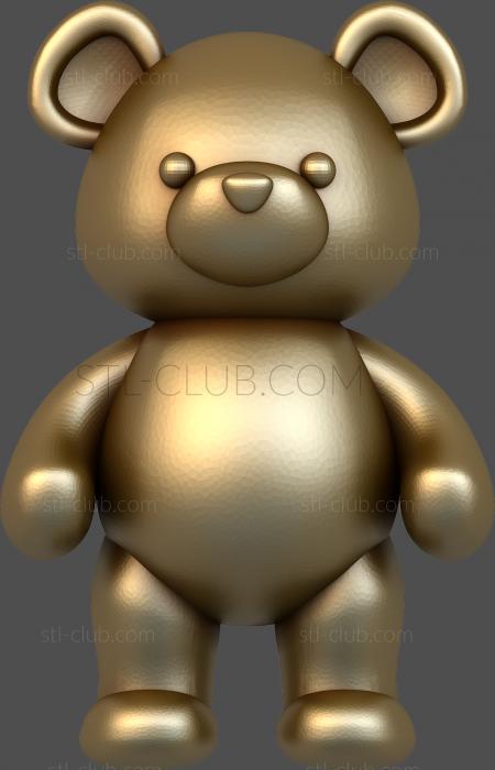 3d stl model for children, bear cub