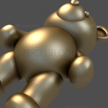 3D модель 3d stl модель детская, медвежонок (STL)