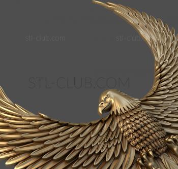 3D модель Орел с поднятыми крыльями (STL)