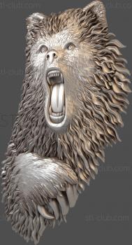 3D model A snarling bear (STL)