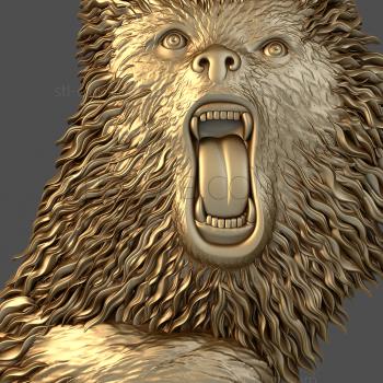 3D model A snarling bear (STL)