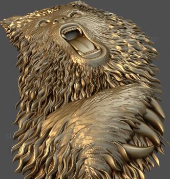 3D model A snarling bear (STL)