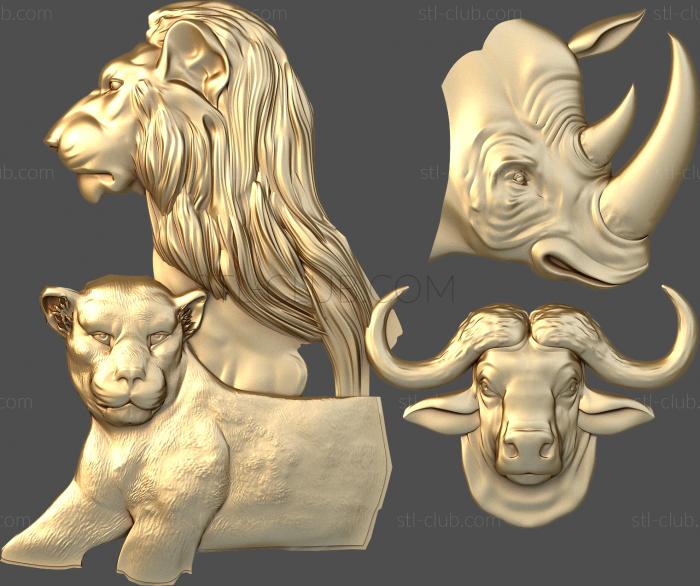 3D model Savanna animals (STL)