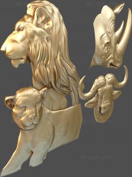 3D model Savanna animals (STL)