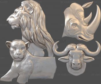 3D model Savanna animals (STL)