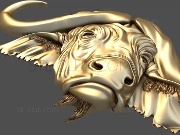 3D model Buffalo head (STL)