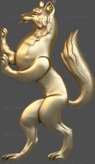 3D model Fox on its hind legs (STL)