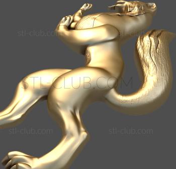 3D model Fox on its hind legs (STL)