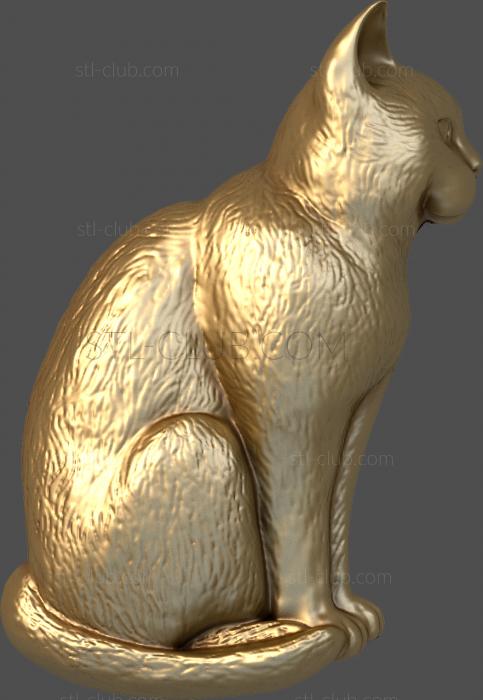 3D model Sitting cat (STL)