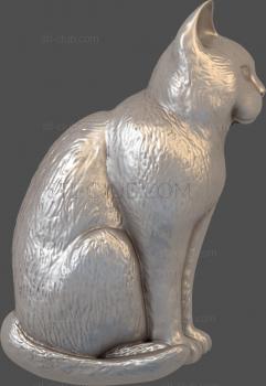 3D model Sitting cat (STL)