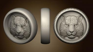 3D model Tiger in the wheel option 2 (STL)