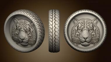 3D model Tiger in the wheel (STL)