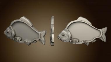 3D model compartment plate in fish for (STL)