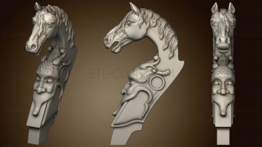 3D model  Horse-headed tool handle (STL)