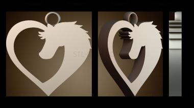 3D модель Серьга в виде лошади (STL)