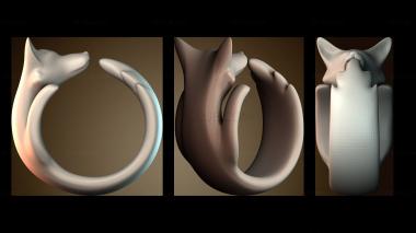 3D модель Firefox кольцо (STL)