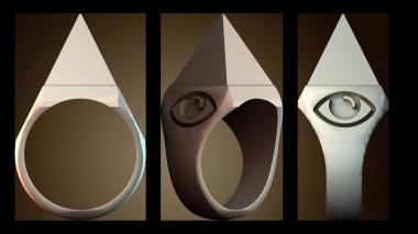 3D модель Кольцо «Мистическая пирамида» (STL)