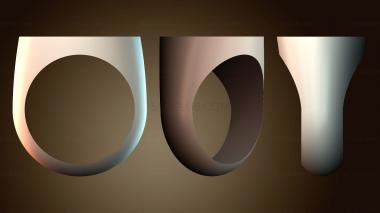 3D модель Овальное кольцо (STL)