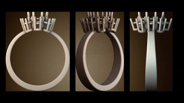 3D модель Кольцо с овальным камнем (STL)